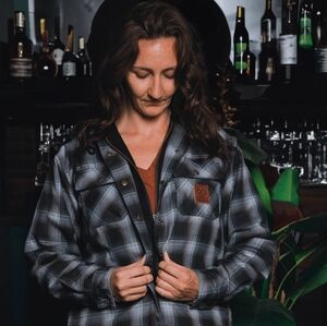 WOMEN'S Black and Gray Plaid OLD FASHIONED jacket Dixxon